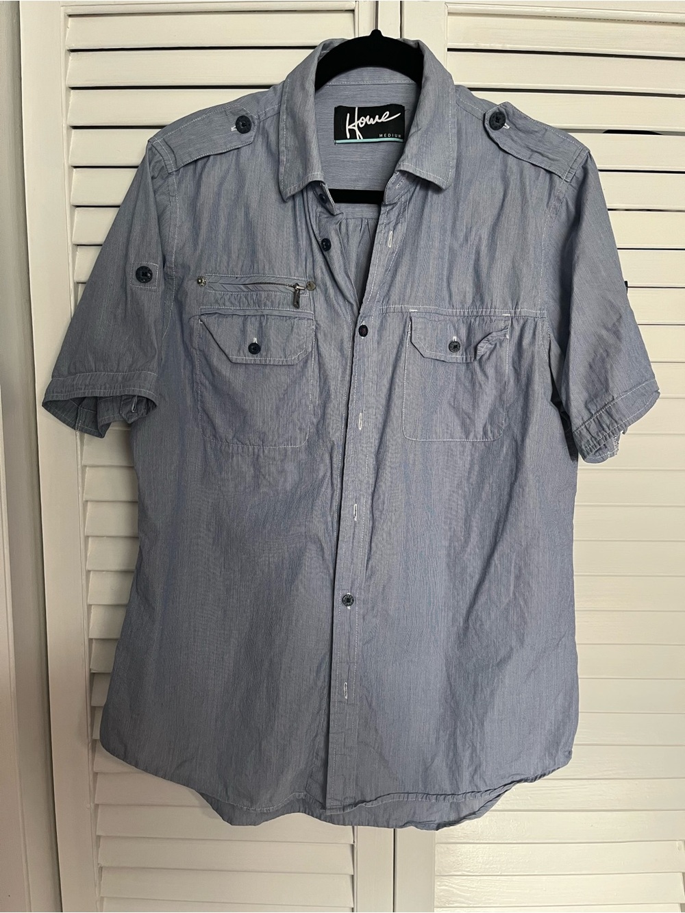 Howe Men’s Light Blue Short-Sleeve Button-Down Shirt